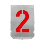 Stencil sæt med tal 0-9 med 50 mm tegnhøjde (10 dele)